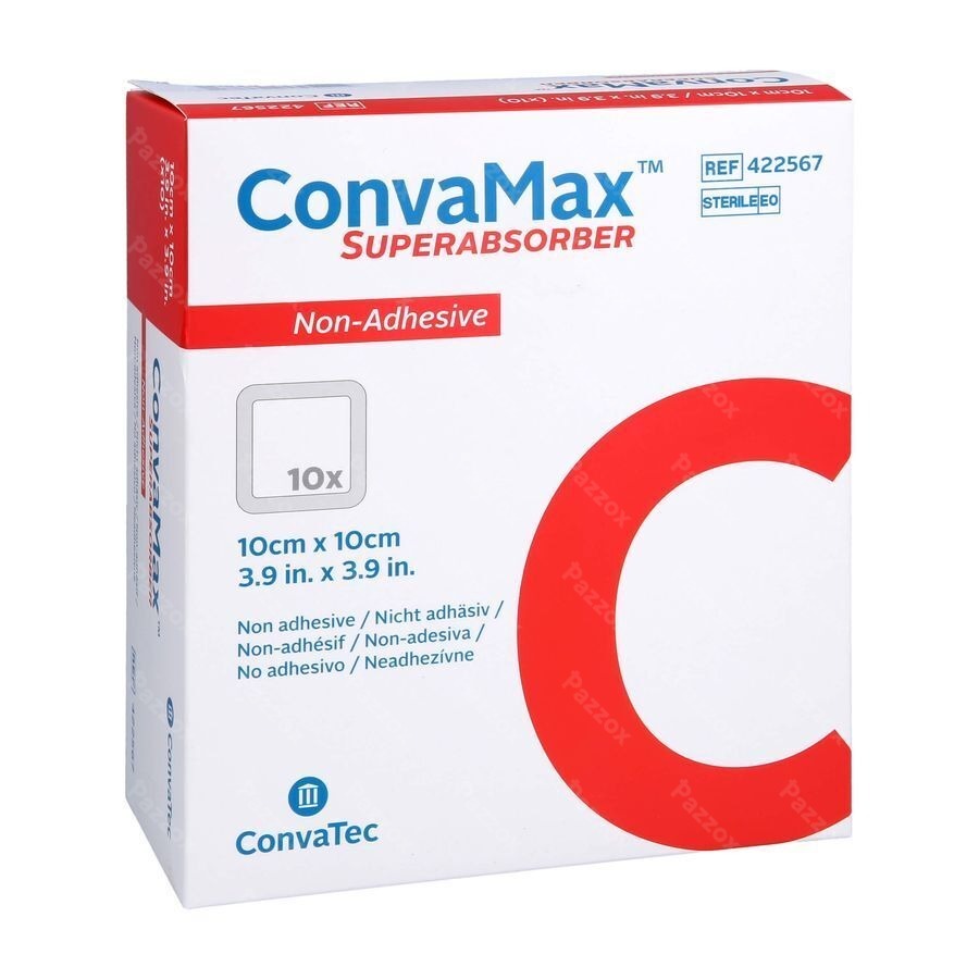 Convamax Superabsorber Non Adhesif 10x10cm 10