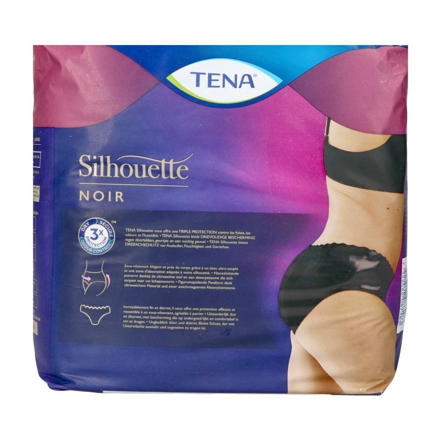 Tena Silhouette Plus Noir Taille Basse M 12 780203