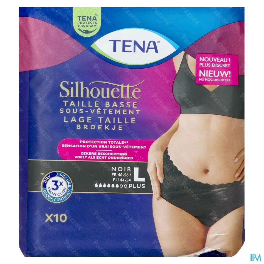 Tena Silhouette Plus Noir Taille Basse l 10 780223