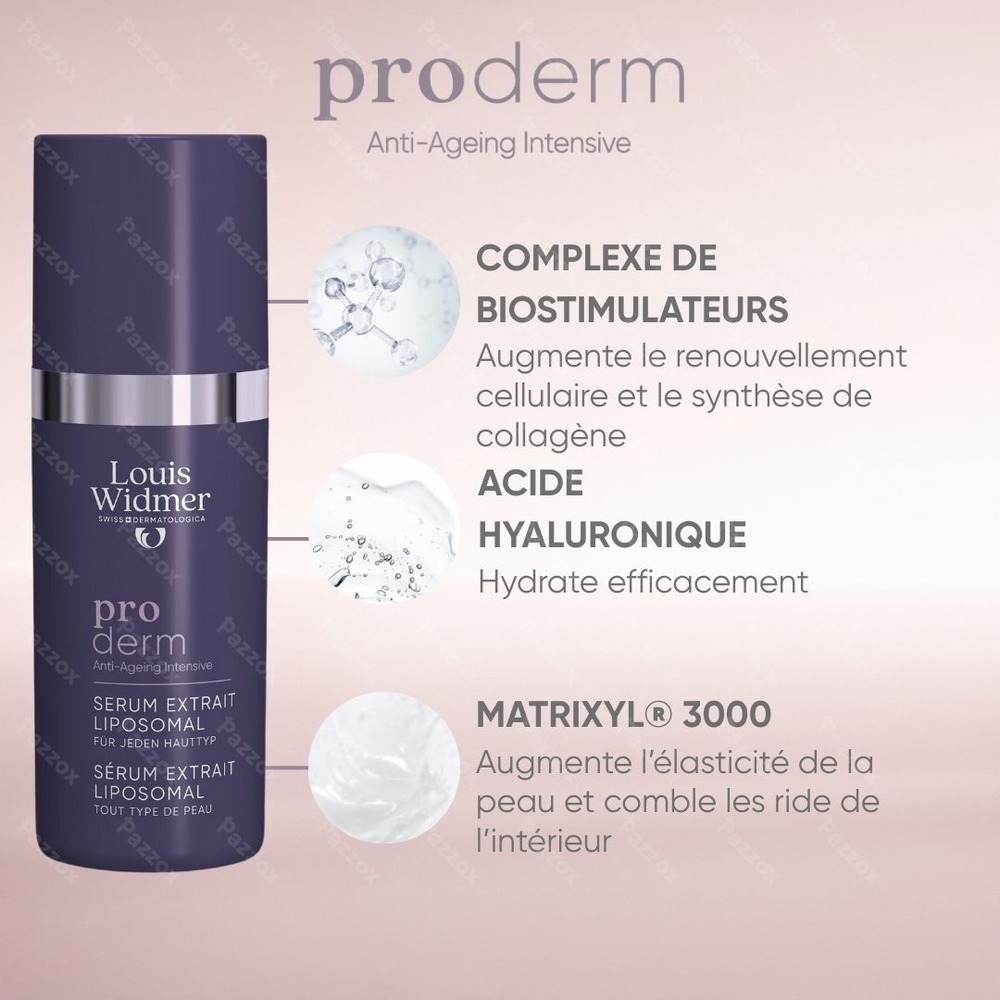 Louis Widmer Proderm Extrait Liposomal Serum Sans Parfum 30ml