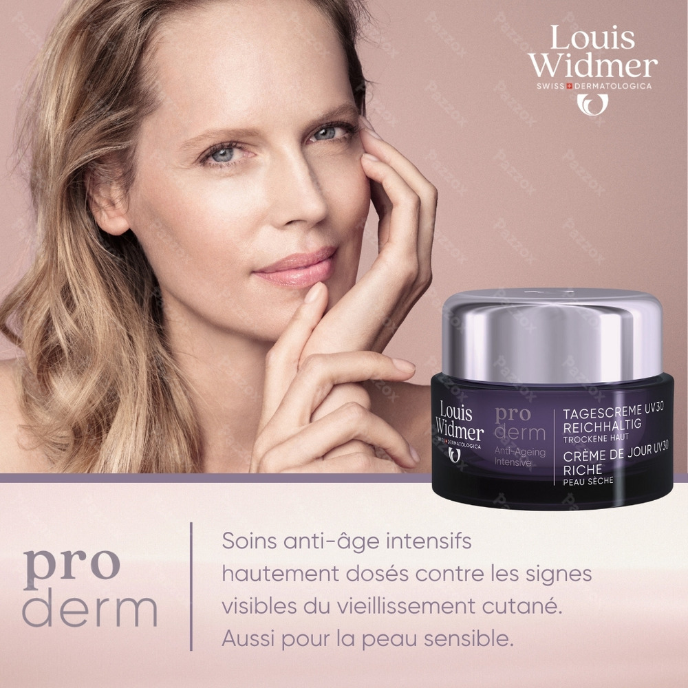 Louis Widmer Proderm Crème Riche Jour UV30 Avec Parfum 50ml