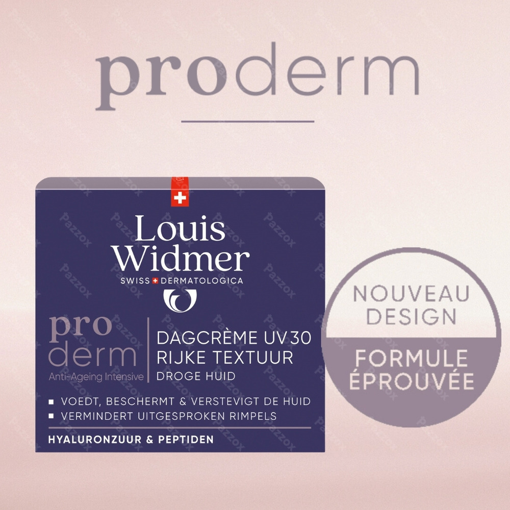 Louis Widmer Proderm Crème Riche Jour UV30 Avec Parfum 50ml