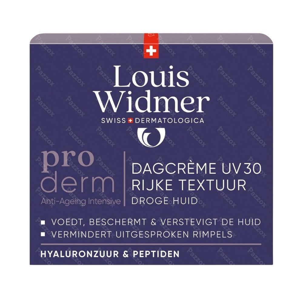 Louis Widmer Proderm Crème Riche Jour UV30 Avec Parfum 50ml