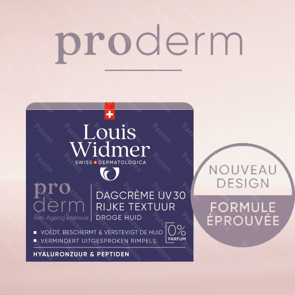 Louis Widmer Proderm Crème Riche Jour UV30 Sans Parfum 50ml