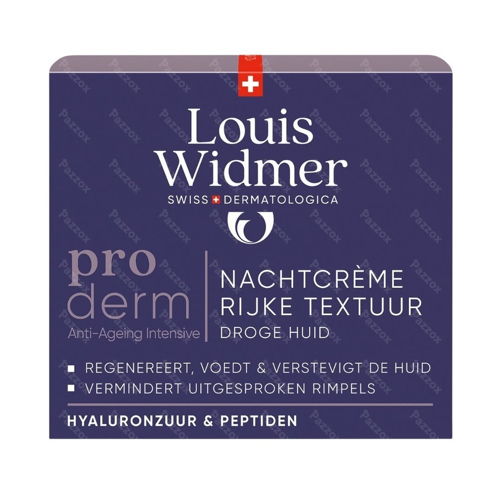 Louis Widmer Proderm Crème Riche Nuit Avec Parfum 50ml