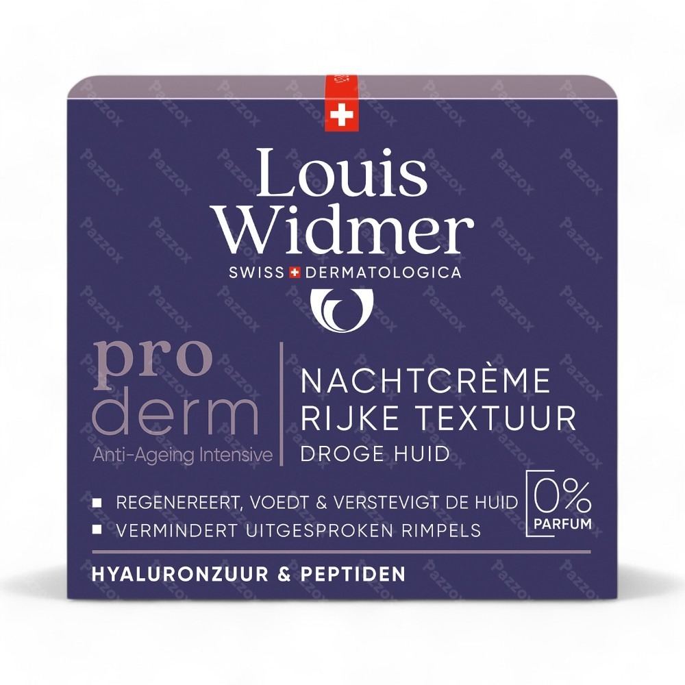 Louis Widmer Proderm Crème Riche Nuit Sans Parfum 50ml