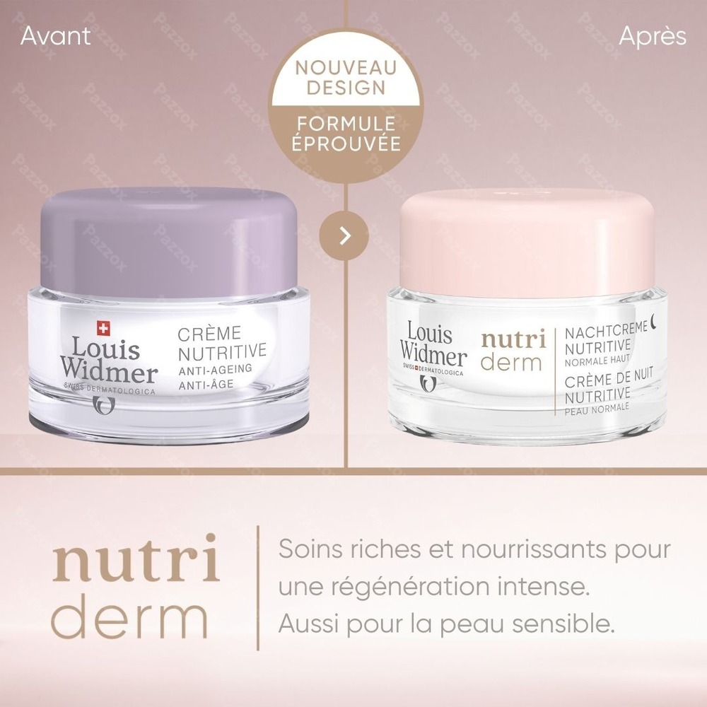 Louis Widmer Nutriderm Crème Nutritive Sans Parfum 50ml