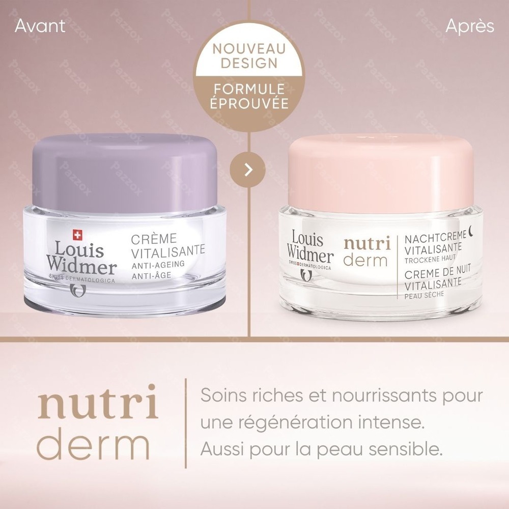 Louis Widmer Nutriderm Crème Vitalisante Sans Parfum 50ml