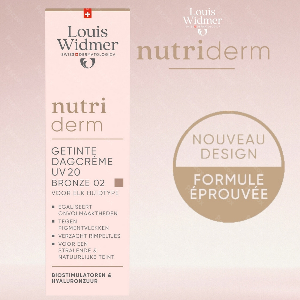 Louis Widmer Nutriderm Crème De Jour Teint Uv20 Bronz 02 Avec Parfum 30ml