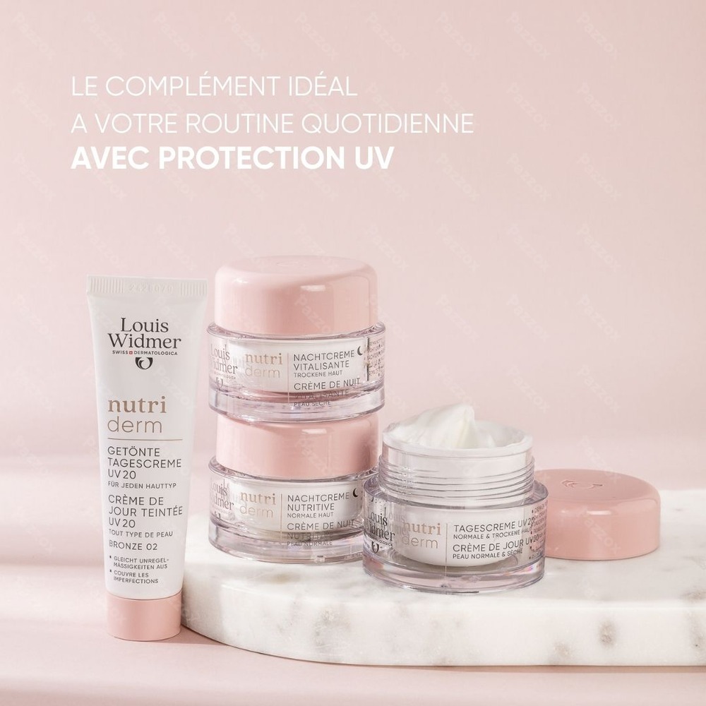 Louis Widmer Nutriderm Crème De Jour Teint Uv20 Bronz 02 Avec Parfum 30ml