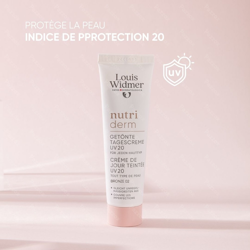Louis Widmer Nutriderm Crème De Jour Teint Uv20 Bronz 02 Avec Parfum 30ml