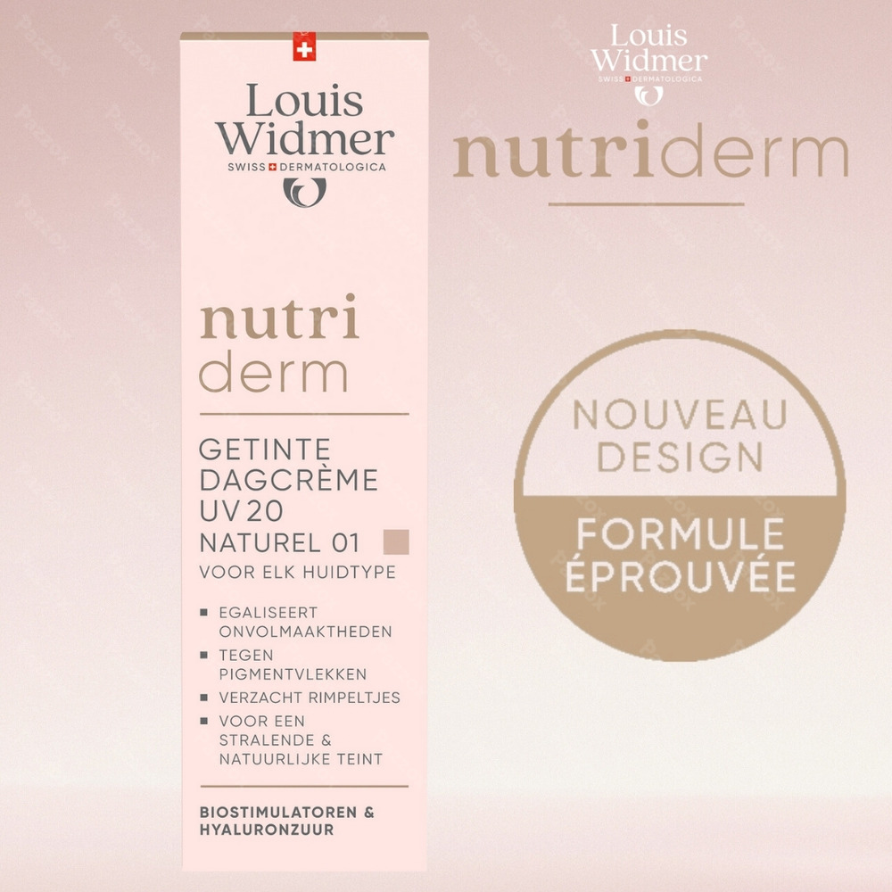 Louis Widmer Nutriderm Crème de Jour Teintée UV 20 Naturel 01 Avec Parfum 30ml
