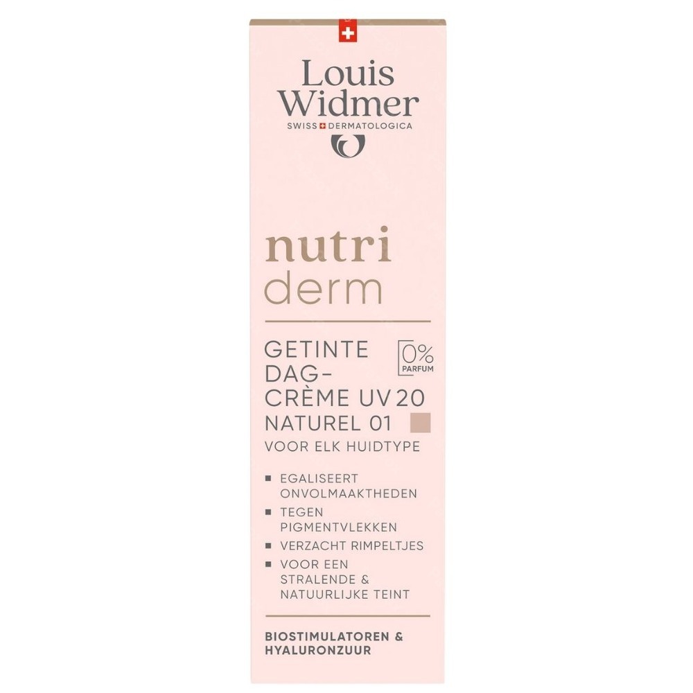 Louis Widmer Nutriderm Crème de Jour Teintée UV20 Naturel 01 Sans Parfum 30ml
