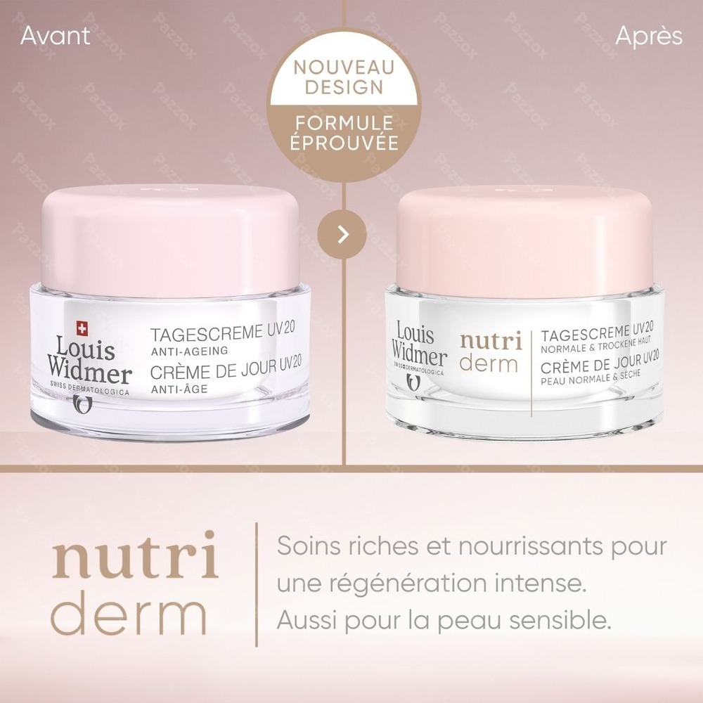 Louis Widmer Nutriderm Crème de Jour UV 20 Sans Parfum 50ml