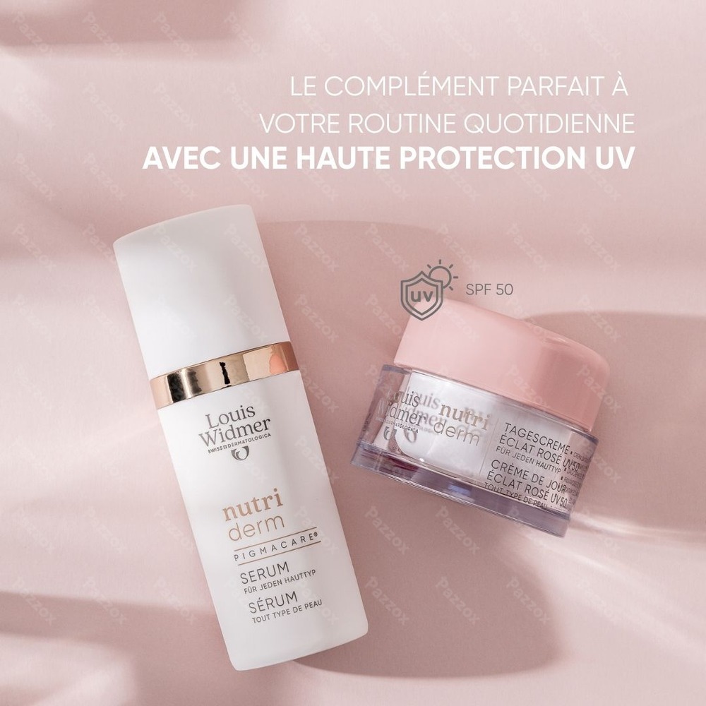 Louis Widmer Nutriderm Crème de Jour Éclat Rosé UV 50 Sans Parfum 50ml