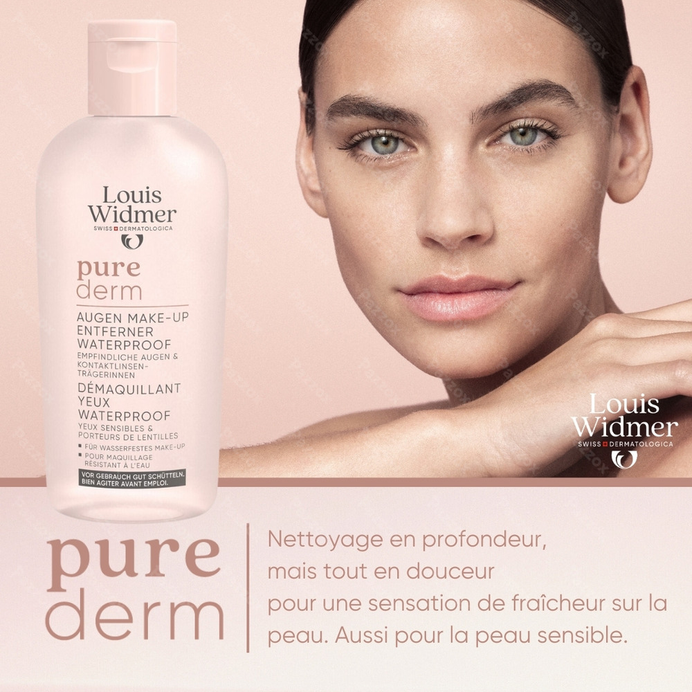 Louis Widmer Purederm Démaquillant Yeux Waterproof Sans Parfum 100ml