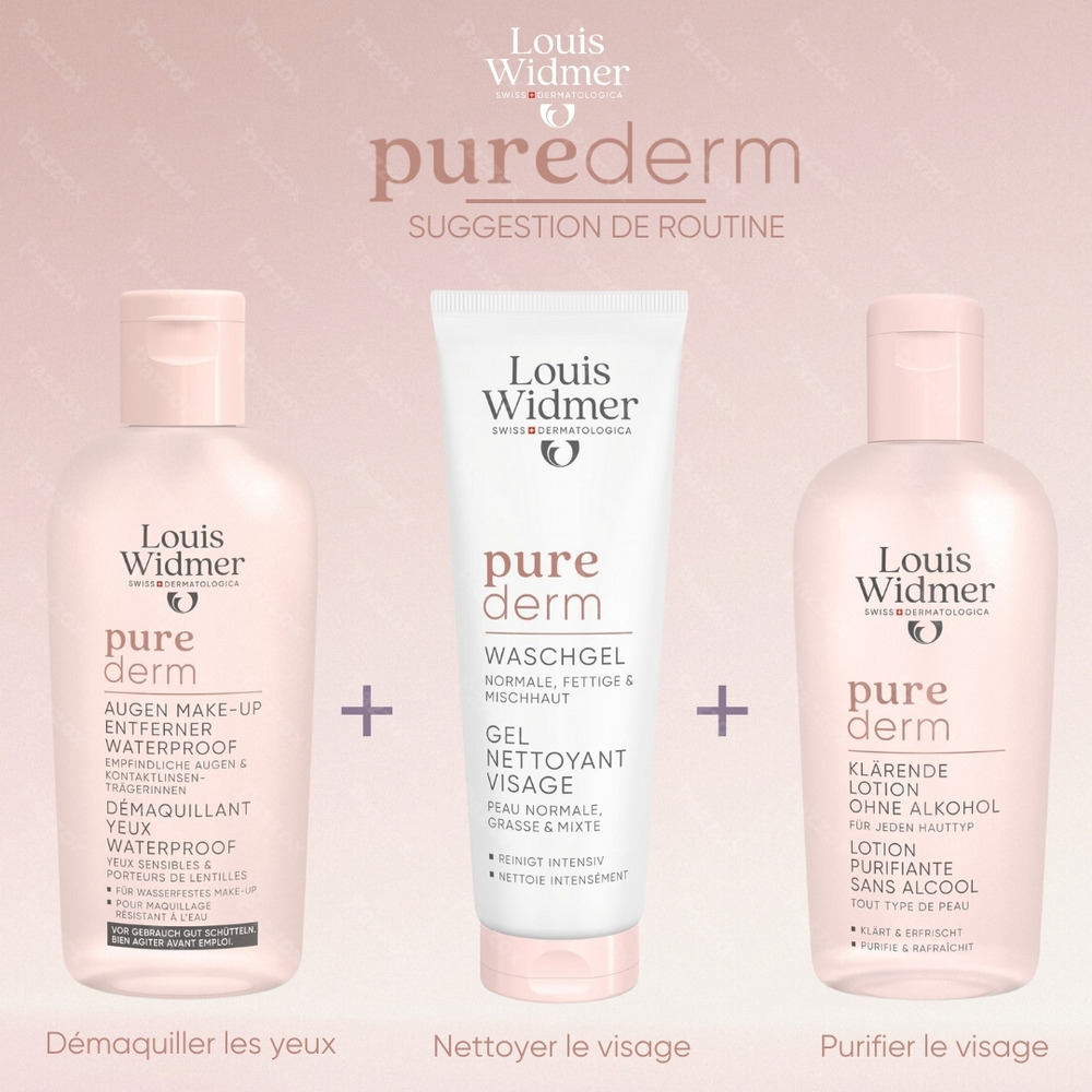 Louis Widmer Purederm Démaquillant Yeux Waterproof Sans Parfum 100ml