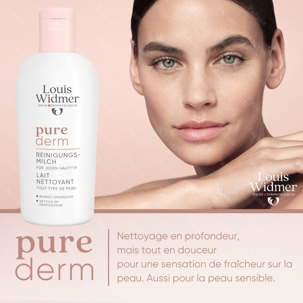 Louis Widmer Purederm Lait Nettoyant Sans Parfum 200ml