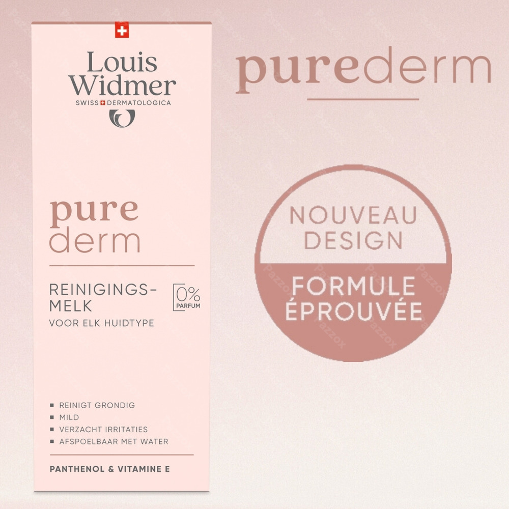 Louis Widmer Purederm Lait Nettoyant Sans Parfum 200ml