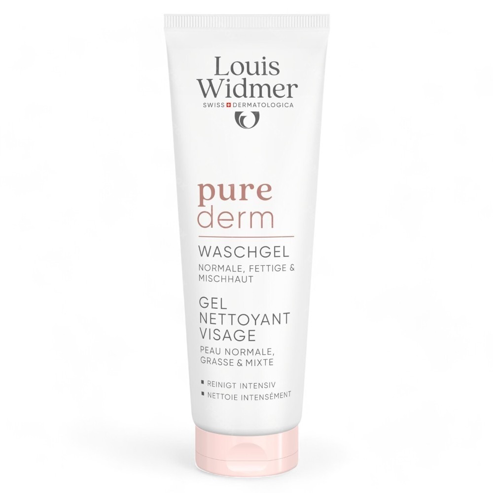 Louis Widmer Purederm Gel Nettoyant Visage Sans Parfum 125ml