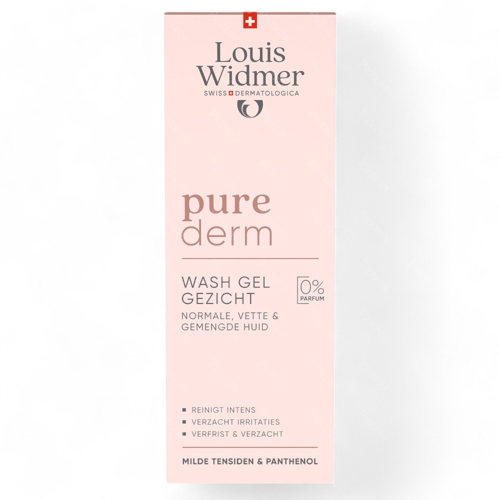 Louis Widmer Purederm Gel Nettoyant Visage Sans Parfum 125ml