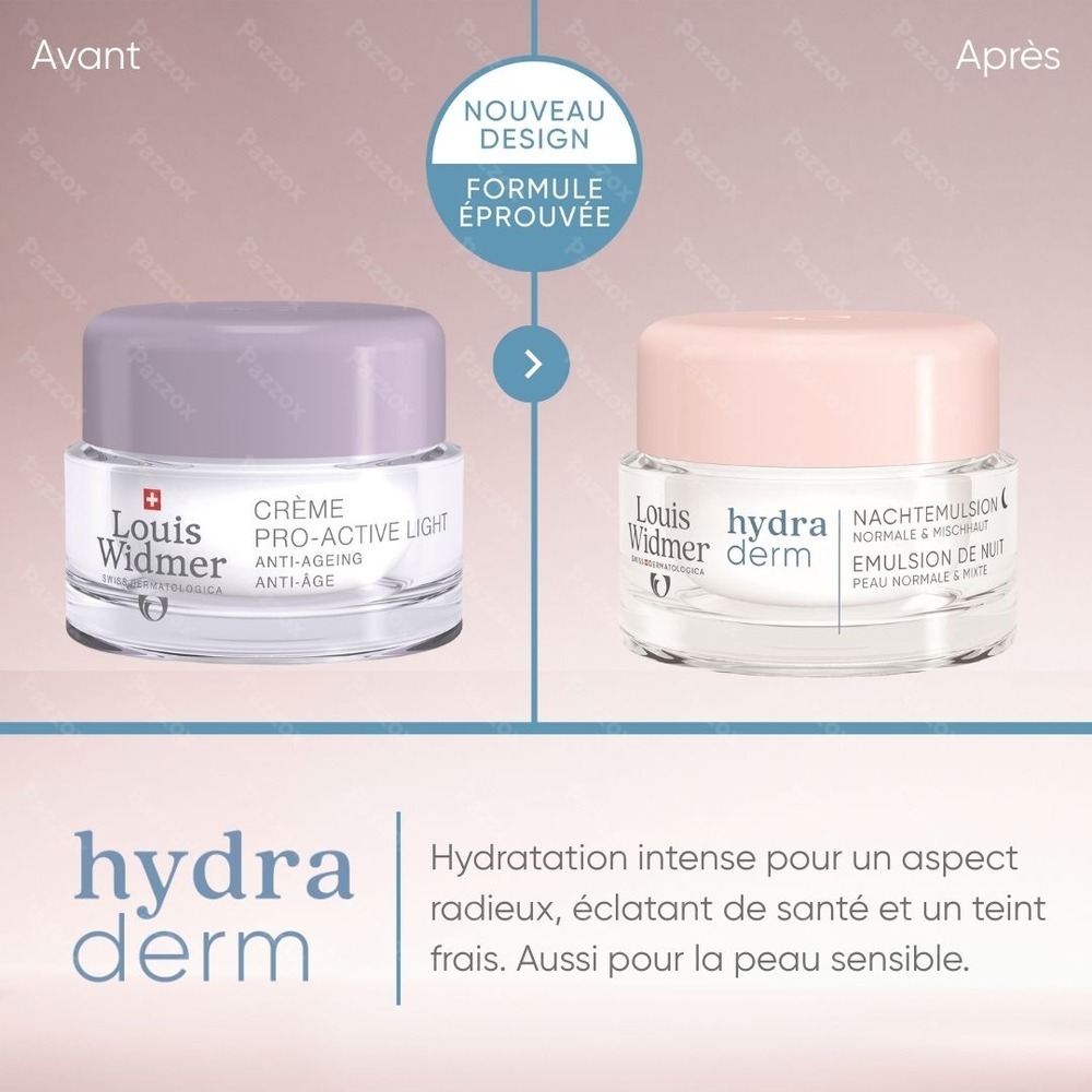 Louis Widmer Hydraderm Émulsion de Nuit avec Parfum 50ml