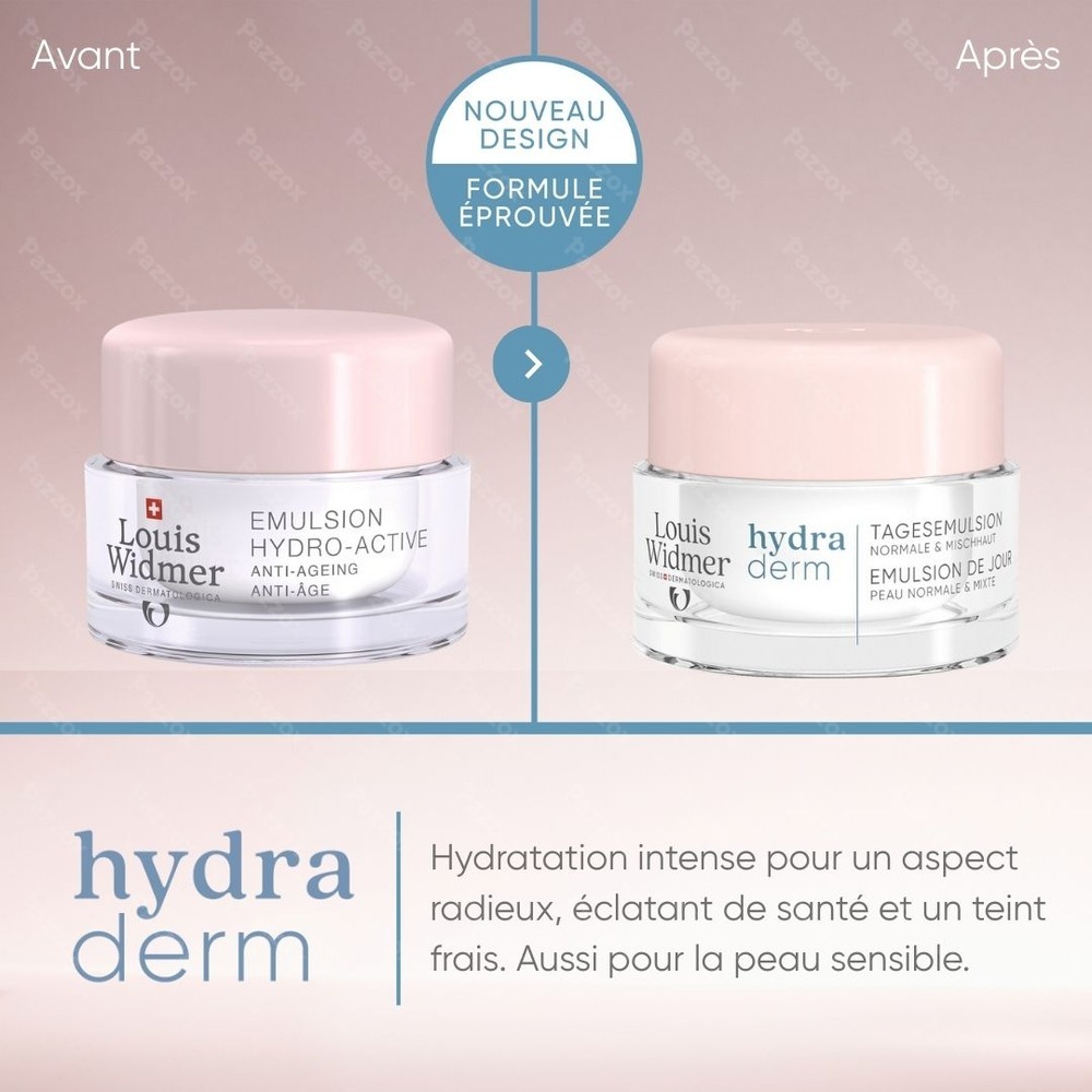 Louis Widmer Hydraderm Emulsion de Jour Sans Parfum 50ml