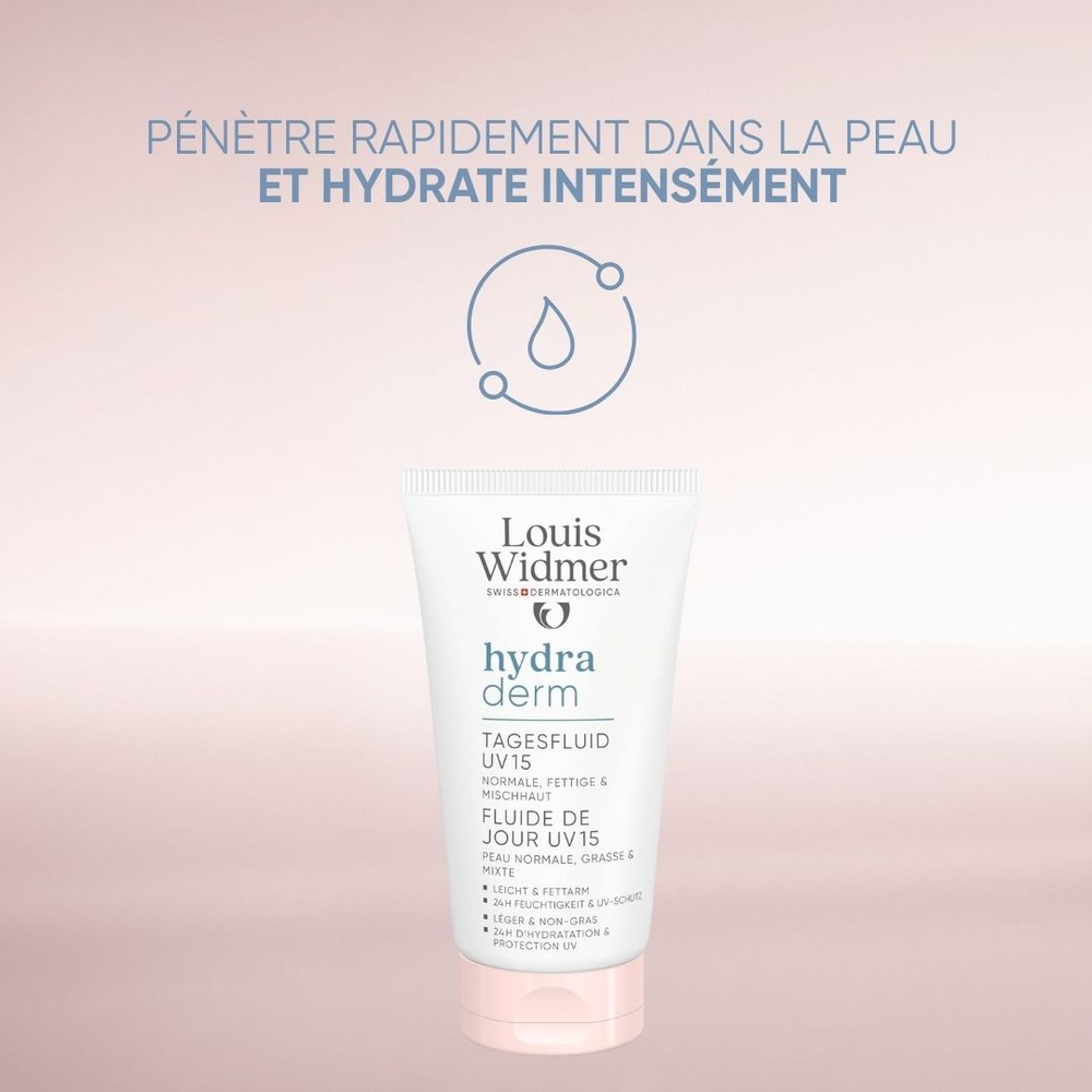 Louis Widmer Hydraderm Fluide de Jour UV 15 Sans Parfum 50ml