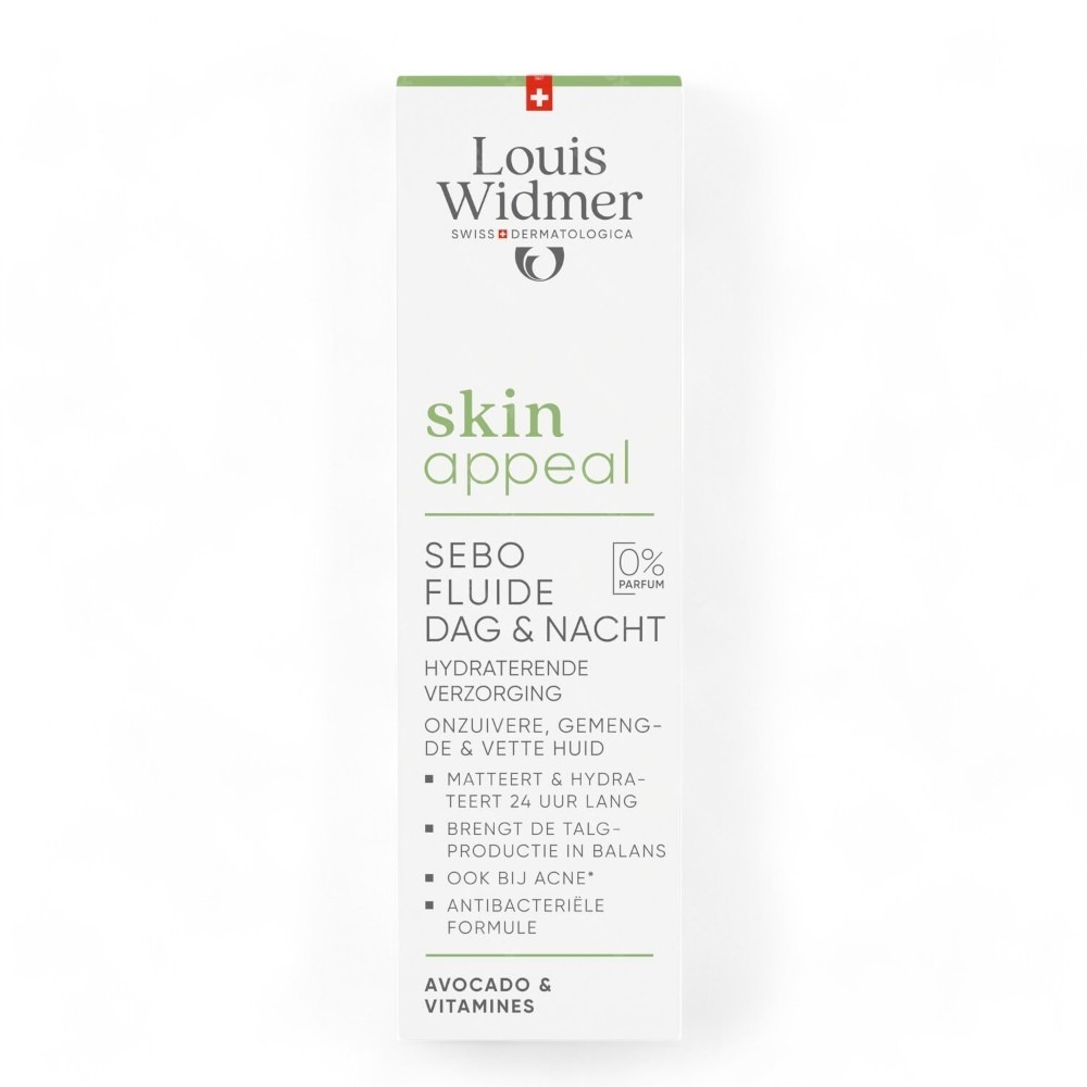 Louis Widmer SkinAppeal Sebo Fluide Jour et Nuit Sans Parfum Tube 30ml