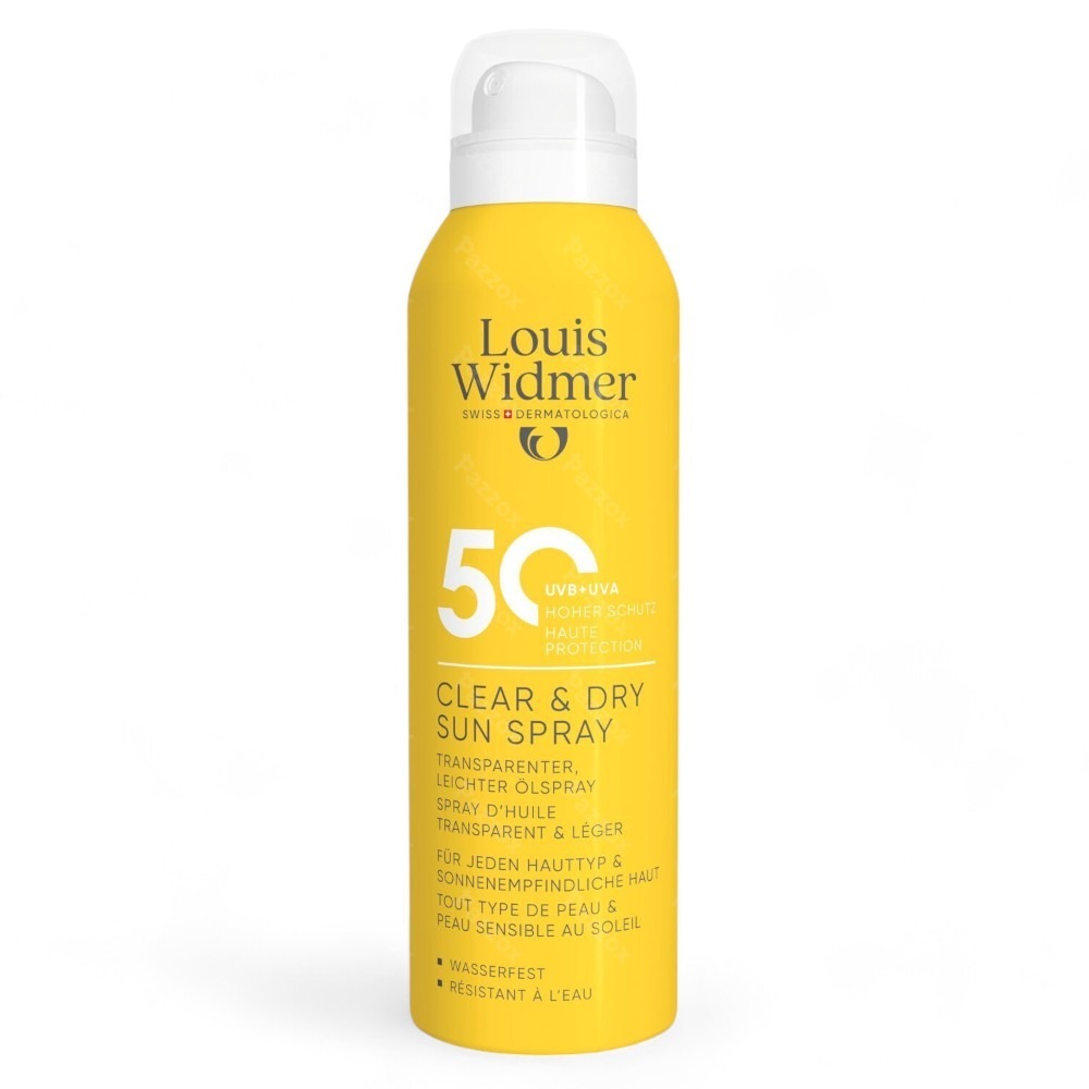 Louis Widmer Suncare Clear & Dry Sun Spray SPF 50 Sans Parfum 200ml