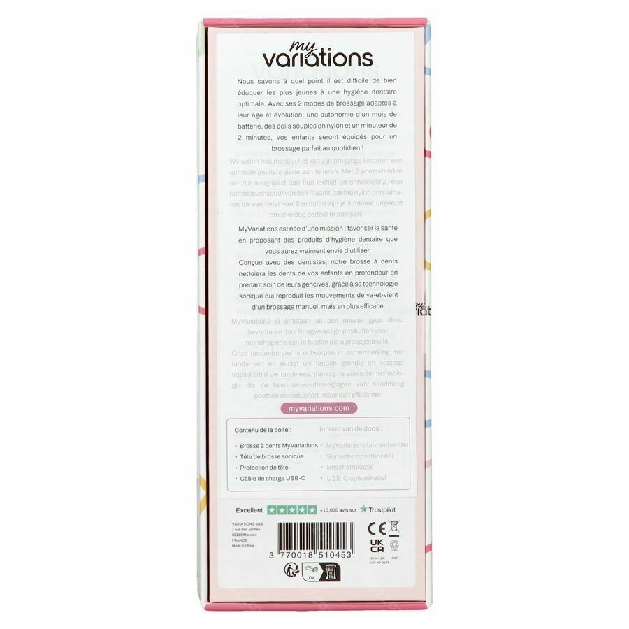Myvariations Brosse A Dents Elec.kids Sonic Rose