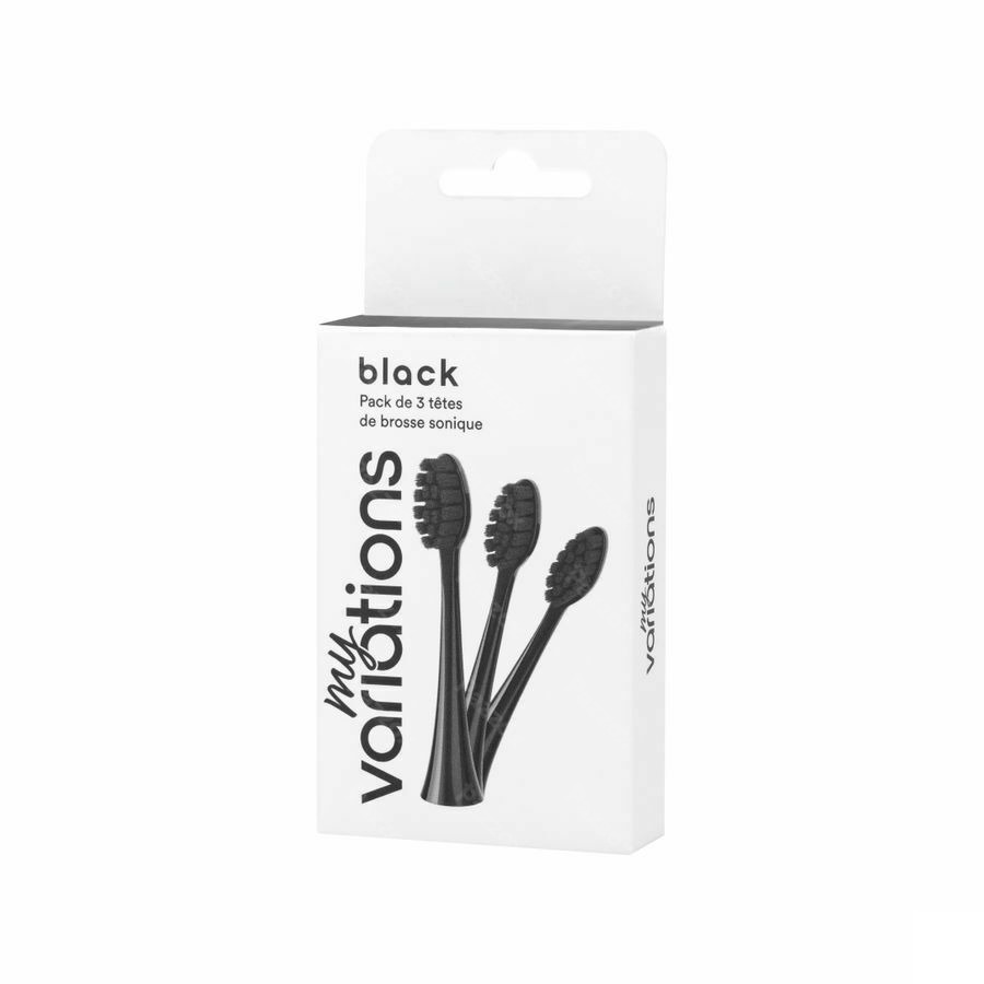 Myvariations Tetes Brosse Onyx Black Pack 3