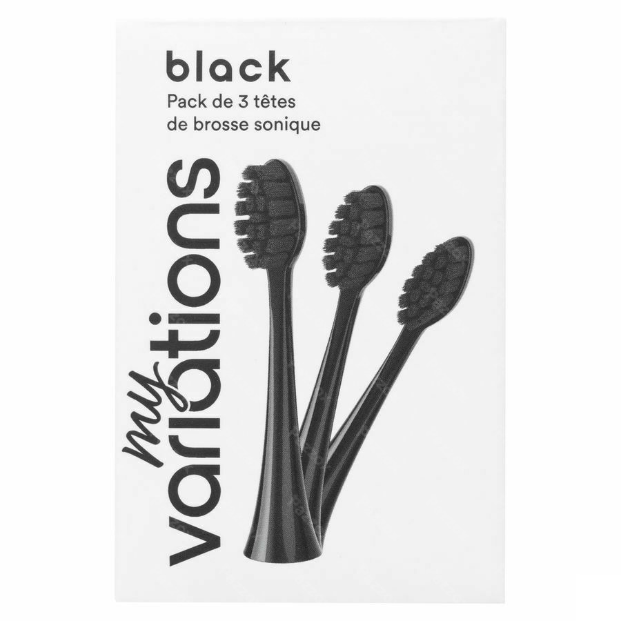Myvariations Tetes Brosse Onyx Black Pack 3