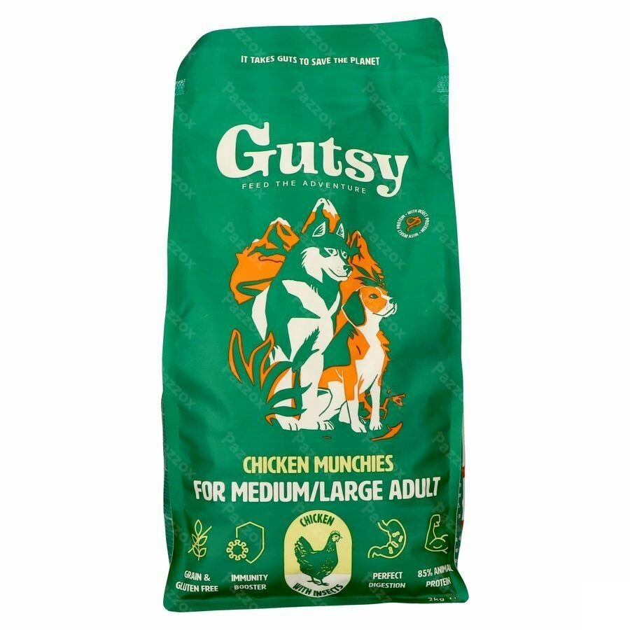 Gutsy Chicken Munchies Medium&large Adult 2kg