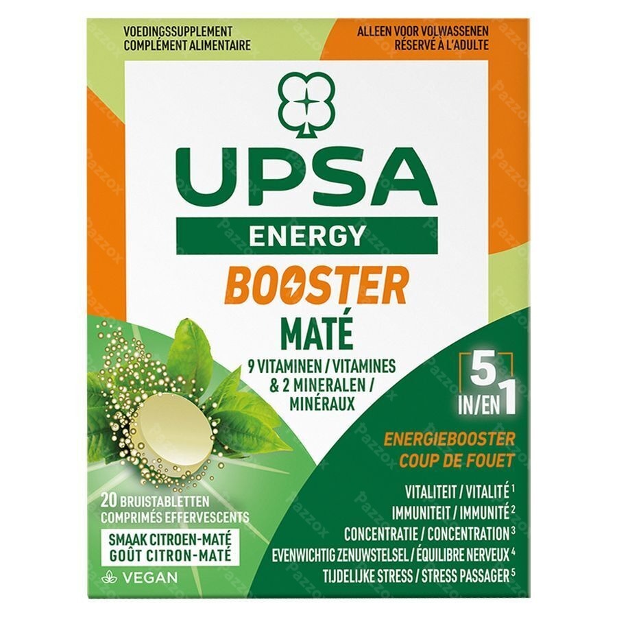 Upsa Energy Booster Mate 20 Comprimés Effervescents