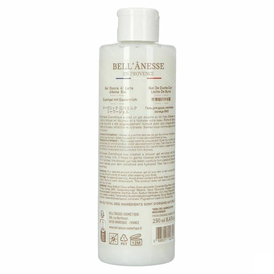 Bell Gel Douche Lait Anesse Fleur Coton 250ml
