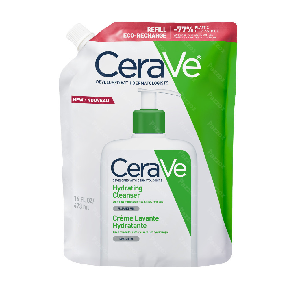 CeraVe Crème Lavante Hydratante Recharge pour la peau Normale à Sèche 473ml