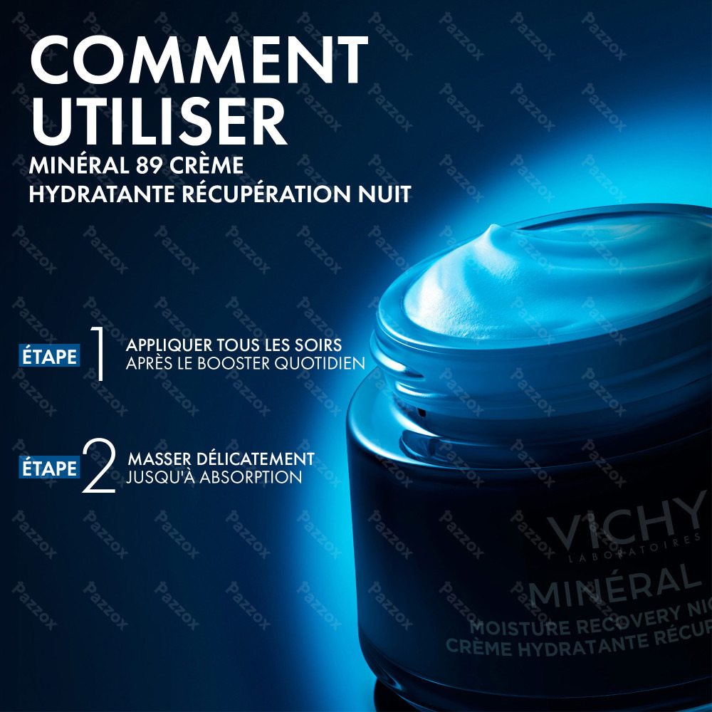 Vichy Minéral 89 Crème Hydratante Récupération Nuit 50ml