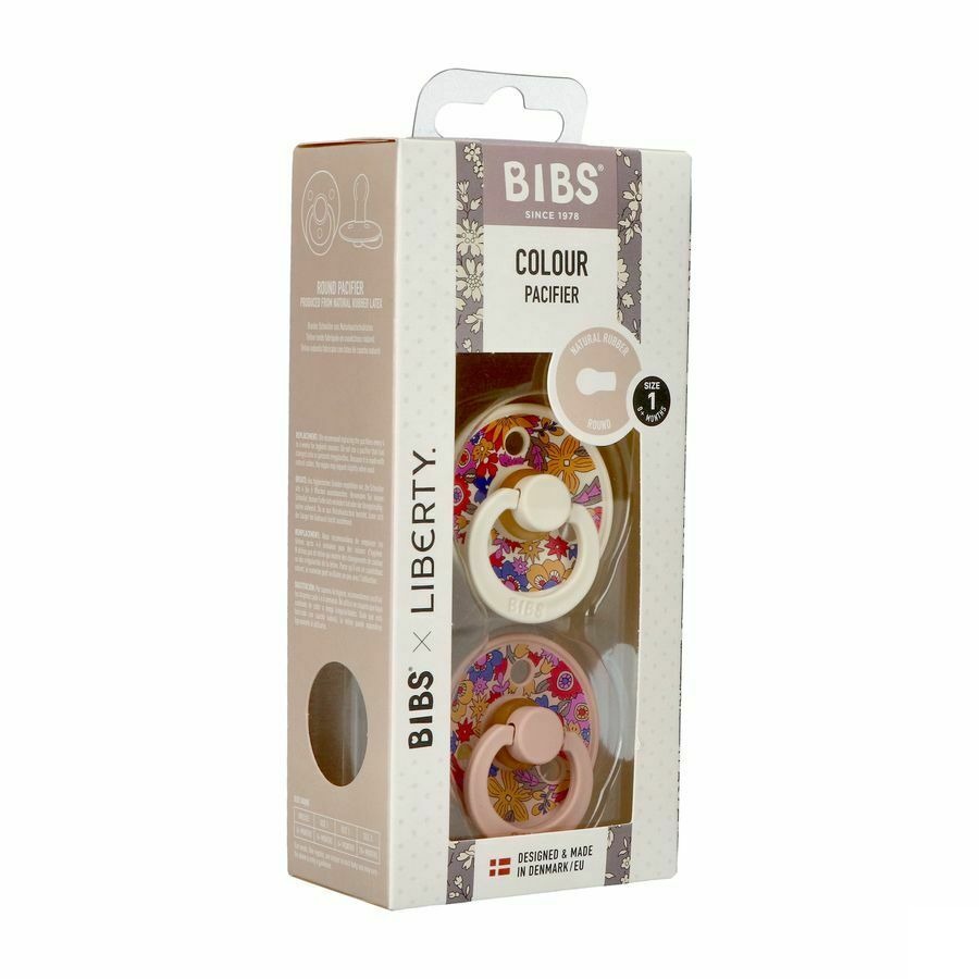 Bibs 1 Sucette Duo Liberty Garden Blossom Blush 2
