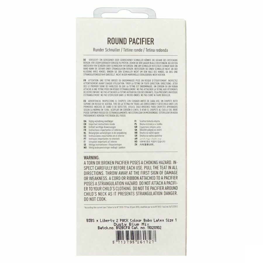 Bibs 1 Sucette Duo Liberty Garden Bobo Blue 2