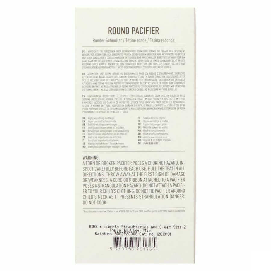 Bibs 2 Sucette Duo Liberty Garden Strawberry Pale2