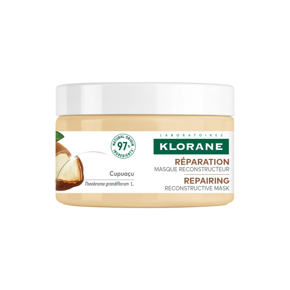 Klorane Cupuaçu Masque Réparation, Régénérant & Nourrissant, Cheveux Très Secs, Abîmés 250ml