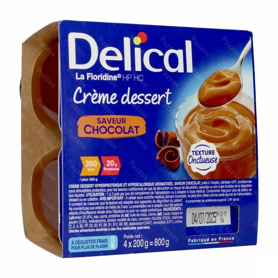 Delical Creme Dessert La Floridine Chocolat 4x200g