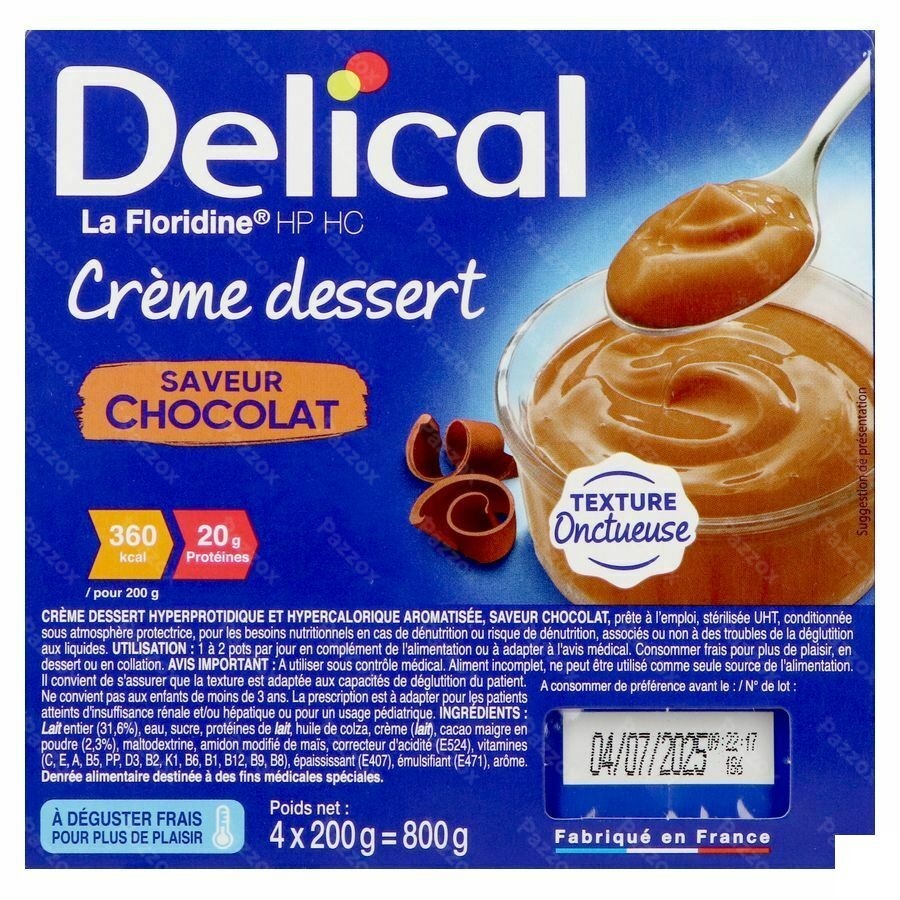 Delical Creme Dessert La Floridine Chocolat 4x200g