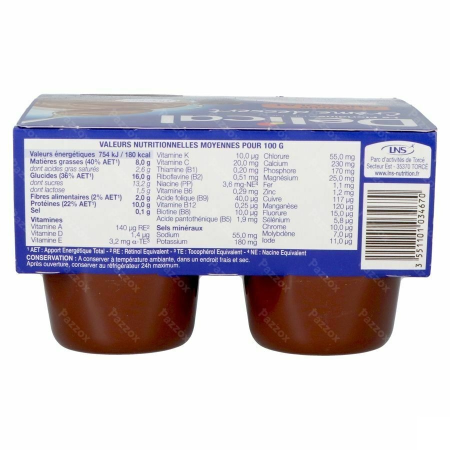 Delical Creme Dessert La Floridine Chocolat 4x200g