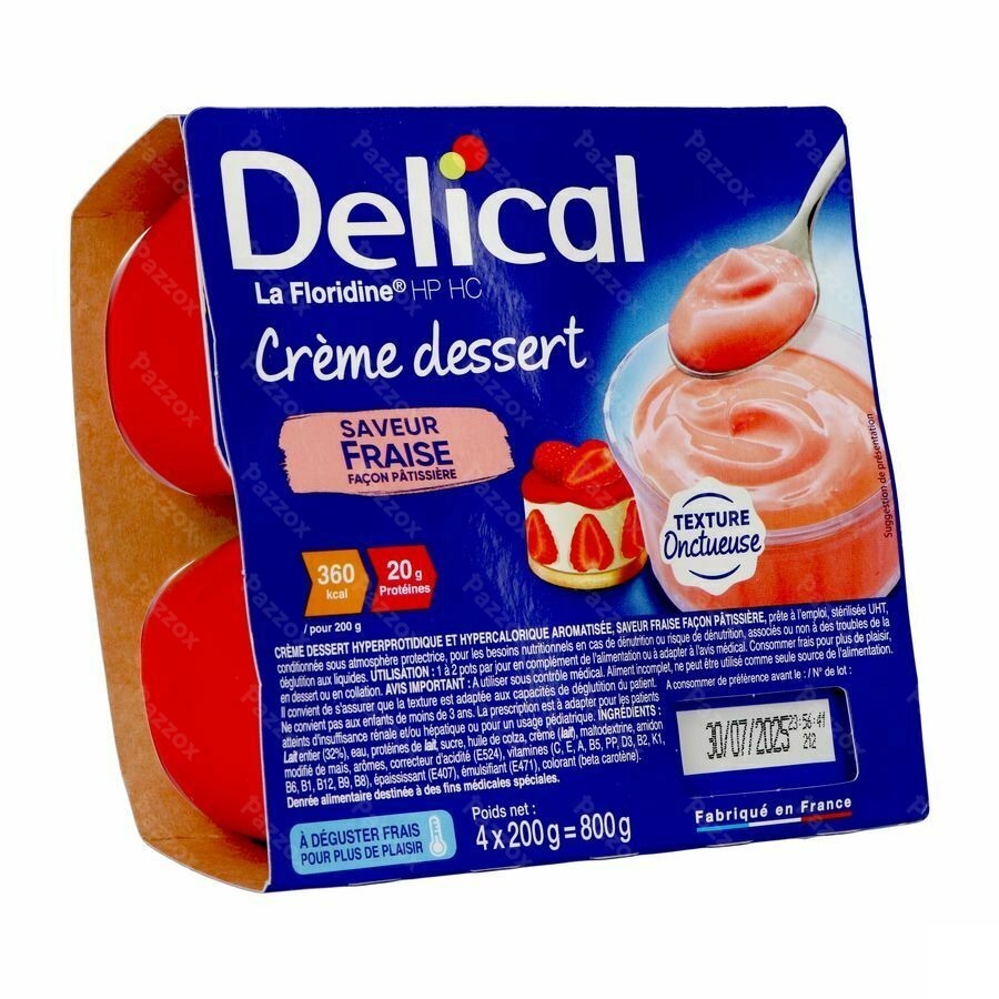 Delical Creme Dessert La Floridine Fraise 4x200g