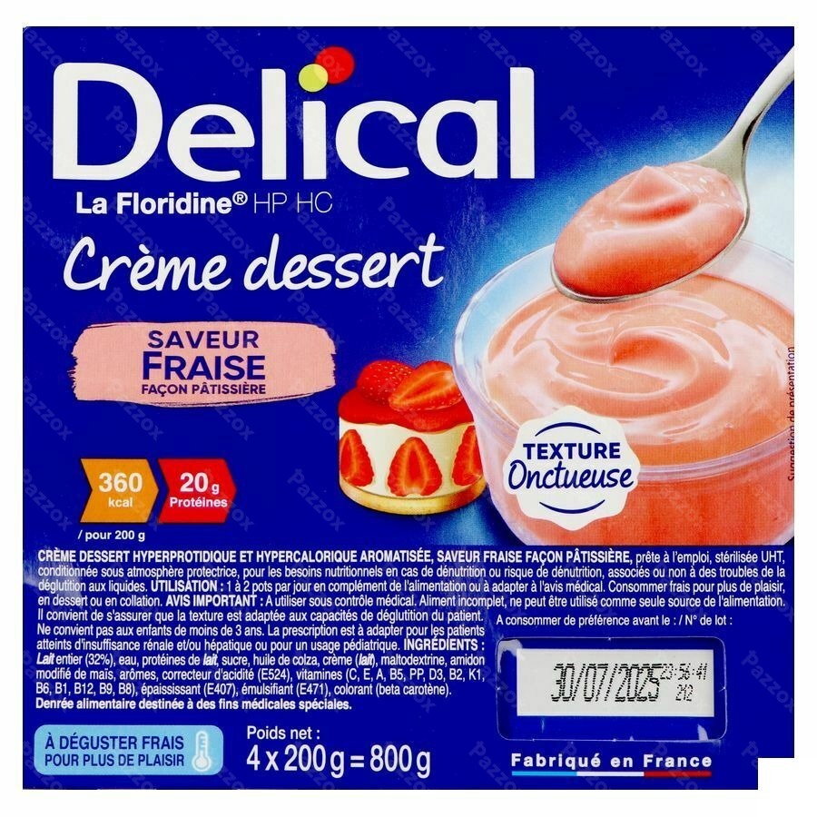 Delical Creme Dessert La Floridine Fraise 4x200g
