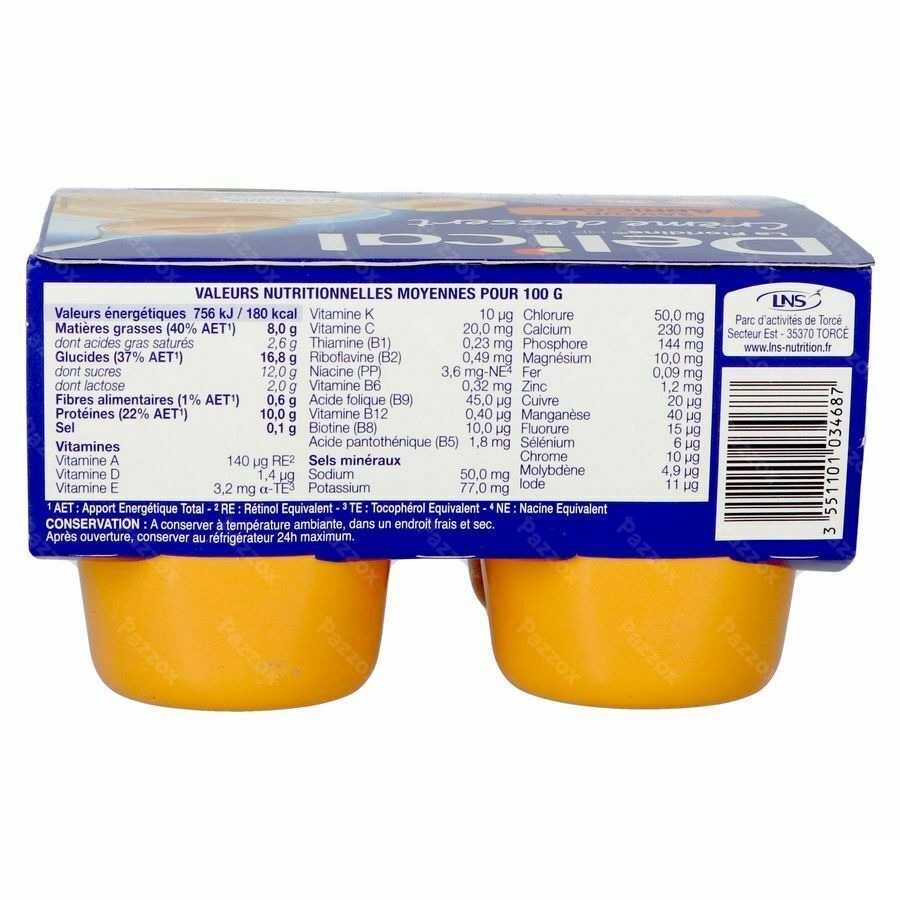 Delical Creme Dessert La Floridine Abricot 4x200g