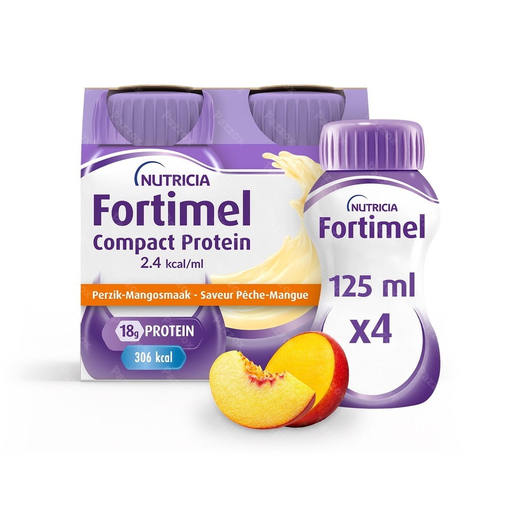 Fortimel Compact Protein 2.4kcal Peche&Mangue 4x125ml