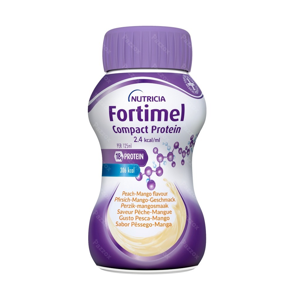 Fortimel Compact Protein 2.4kcal Peche&Mangue 4x125ml